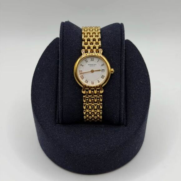 Vintage Raymond Weil 5349 White Roman Dial Gold Women\'s Watch main image 7